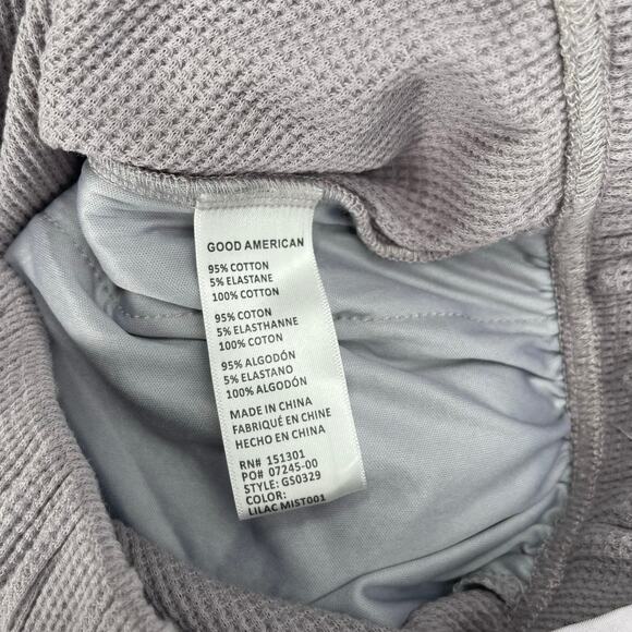 GOOD AMERICAN Thermal Boyfriend Sweatpants Size 0 (US Extra Small) NWT Lilac - Picture 13 of 15